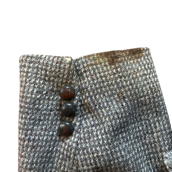 Vintage Harris Tweed Sport Coat Sz 44R Gray 2-Button Part Lined Scottish Wool - Picture 6 of 6